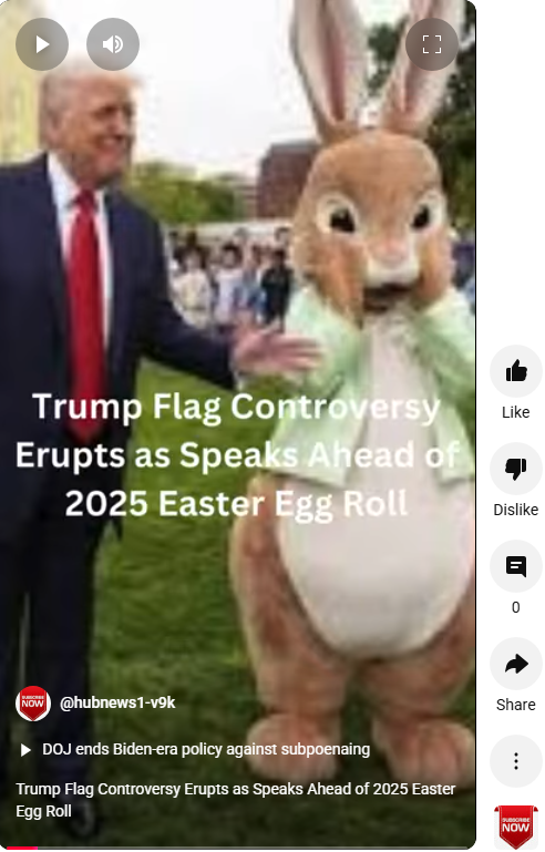 Trump Flag Controversy Erupts as Speaks Ahead of 2025 Easter Egg Roll
